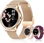 Montre Intelligente Pour Femme (Répondre/Passer Un Appel) Montre Intelligente Pour Téléphones Android Et Iphone 1,32"" Hd Écran Tactile Tracker D'activité Surveillance Du Sommeil