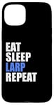 Coque pour iPhone 15 Plus Eat Sleep Larp Repeat Live Action Jeu de rôle