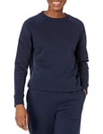 Amazon Essentials Sweat-Shirt À col Rond et Manches Longues, Coupe Décontractée (Grandes Tailles Disponibles) Femme, Bleu Marine, S