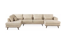 Concept 55 TULSA U-soffa Sammet Beige -