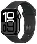 Apple Watch Series 10 GPS 42mm Jet Black Sport Band - M/L Medium