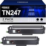 KEENKLE TN-243BK TN-247BK TN243BK TN247BK Toner Compatible pour Brother TN-243 TN-247 TN 243 247 MFC-L3750CDW MFC-L3770CDW DCP-L3550CDW HL-L3230CDW HL-L3210CW MFC-L3710CW (2 Noir)