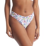 Hanky Panky Trosor Printed Original Rise Thong Vit m färgmönster nylon One Size Dam