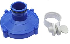 Algenschnapper Adaptateur pour Tuyau de Piscine sur système de Filtration pour piscines Quick-up Intex et Bestway (diamètre 80 mm sur Ø 32 mm) avec Collier de Serrage