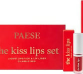 Paese_Set The Kiss Lips Lipstick 06 Classic Red 3.4Ml + Lip Liner