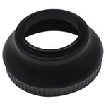 vhbw Pare-soleil compatible avec Panasonic Lumix G Vario 12-32mm f/3.5-5.6 ASPH/MEGA OIS - Cache grand-angle, noir-mat, caoutchouc, rond