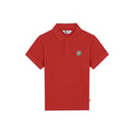 ROLAND GARROS - Polo Basique - Enfant - Garçon - 100% Coton - Orange Terre Battue - Taille 6 Ans