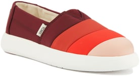 Toms Womens Alpargata Mallow Puff Ortholite Trainers In Red Mix Size UK 3 - 8