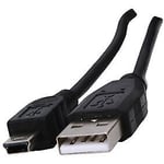 Cable avec fiche usb a male et fiche mini usb 5pins m�le- 3m