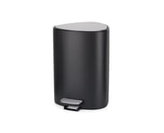 Joseph Joseph Easystore Stainless Steel 5 Litre Pedal Bin With Bin Liner Storage, Soft-Close Lid, Removable Inner Bucket, For Bathroom, Bedroom, Office, Matt Black