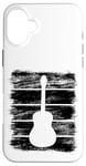 Coque pour iPhone 16 Plus Guitare Esquisse Instrument de musique pour guitaristes