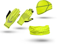 Paket GripGrab Running Essentials hi-vis gul S