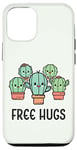 Coque pour iPhone 13 Free Hugs Cactus mignon mignon kawaii plantes câlin