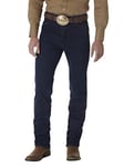 Wrangler Men's Cowboy Cut Stretch Slim Fit Jeans, Dark Stone, 35W x 32L