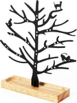 ZAC HOME Cat Kitty Jewellery Stand Organiser Tray Holder Tree for Cat