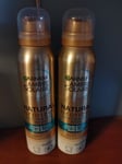 Garnier Ambre Solaire 150ml Natural Bronzer Body Mist DARK X 2