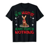 Cute Pharaoh Hound Dog Christmas On The Naughty List and I T-Shirt