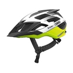 ABUS Moventor Quin casque VTT - Casque de vélo intelligent avec détection d’accidents et système d'alarme SOS - pour hommes et femmes - Jaune, taille L