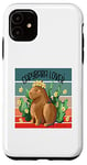 Coque pour iPhone 11 Capybara fleur couronne nature harmonie joie animal amateur