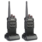 Retevis RT648 Talkie Walkie Professionnel, Talkie Walkie Étanche IP67, sans Licence PMR446 Rechargeable, Robuste Longue Portée Radio Bidirectionnelle pour Chantier Extérieur (Noir, 2Pcs)