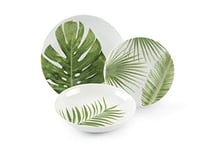 Excelsa Foliage Service d'assiettes de 18 pièces, porcelaine Multicolore