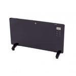 NEW 2000W Black Glass Free Standing/Wall Mounted Electric Panel Convector Heater