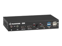 Black Box 4K Hdmi Dual-Monitor Kvm Switch Kvd200-2H - Omkopplare För Tangentbord/Video/Mus/Ljud/Usb - 2 X Kvm/Ljud/Usb - 1 Lokal Användare - Skrivbordsmodell