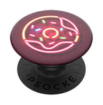 PopSockets PopGrip - Support et Grip pour Smartphone et Tablette avec Un Top Interchangeable - Neon Donut