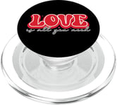 Love Is All You Need Positive Vibes PopSockets PopGrip for MagSafe