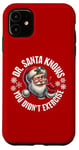 iPhone 11 Funny Christmas Doctor Santa Knows You Didn't Exercise Case