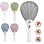 Electric Bug Zapper Insect Fly Swatter Racket Mosquitos Killer B Green