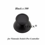 100 Switch Pro Black - Capuchon De Manette Analogique Noir, 100 Pièces, Pour Playstation 5 4, Ps5, Ps4, Ps3, Xbox 360 One, Série X S