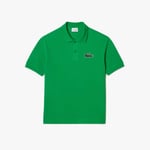 Lacoste Mens Loose Fit L.12.12 Piqué Polo Shirt in Green material_cotton - Size Large