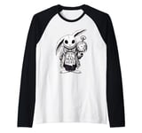 Alice in Wonderland - We're All Mad Here Rabbit Hatter Quote Raglan Baseball Tee