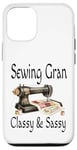 Coque pour iPhone 12/12 Pro Sewing Gran Classy And Sassy Queen Machine à coudre vintage