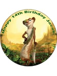 7.5 ICE AGE BUCK WEASEL EDIBLE ROUND ICING SHEET PARTY / BIRTHDAY CAKE TOPPER