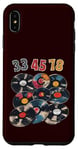 Coque pour iPhone XS Max Disque vinyle rétro 33 45 78 tr/min DJ ou amateur de musique