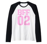 BFF 02 Best Friends Matching Bestie Friendship Day For Women Raglan Baseball Tee