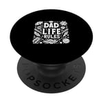 Dad Life Rules: Funny Fatherhood Humor for Dads PopSockets Adhesive PopGrip