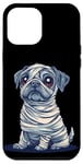 Coque pour iPhone 12 Pro Max Chien mignon comme momie pour les amoureux des chiens et des momies