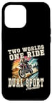 Coque pour iPhone 12 Pro Max Two Worlds One Ride Dual Sport Adventures Moto Rider