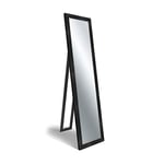 Lupia Miroir de Terre Floor Mirror Boston Shabby Black, Bois, Noir, 40 x 160 cm