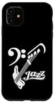 Coque pour iPhone 11 Guitare basse Jazz Musicien