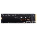 WD_BLACK SN770 2TB NVMe M.2 SSD, M.2 2280 NVMe SSD, Gaming Solid State drive, PCIe Gen4 NVMe, High Performance Gaming drive, Read speeds up to 5150 MB/s, Black