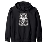 Krampus Craves Misery Christmas Zip Hoodie