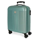 Roll Road India Green Cabin Suitcase 40 x 55 x 20 cm Rigid ABS Combination Lock 37 Litre 2.6 kg 4 Double Wheels Hand Luggage