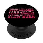 Bookish Romance Tropes Book Club Reader Spicy Book Lover PopSockets PopGrip Adhésif