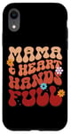 iPhone XR Mama Heart Hands Full Retro Floral Typography Case