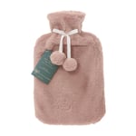 Aroma Home Faux Fur Hot Water Bottle - Pink