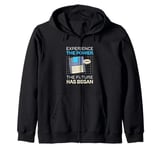 The Future Has Began Storage Device Funny Floppy Disk Zip Hoodie